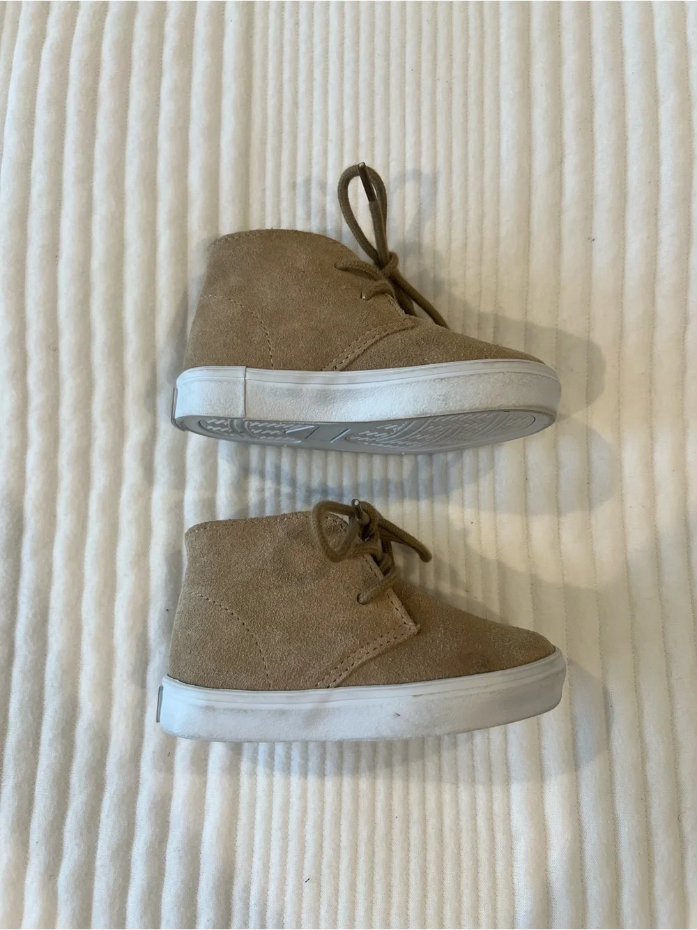 Janie and Jake Suede High-Top Sneakers in Tan - Size 5